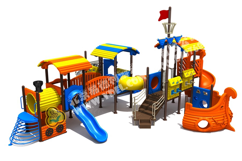 幼兒園火車(chē)頭滑梯游樂(lè)設(shè)備四