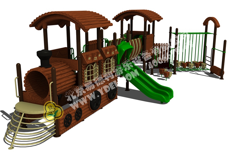 戶外兒童火車(chē)頭滑滑梯設(shè)備四