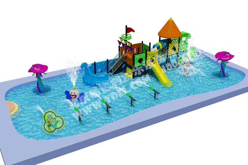 室內水上樂園游樂場滑梯六