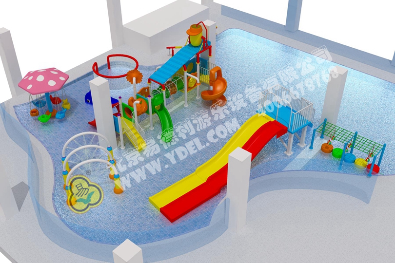 室內水上樂園游樂場滑梯二