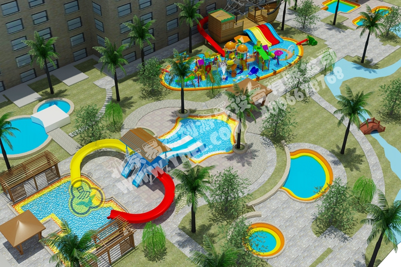 社區水上游樂園滑梯設備