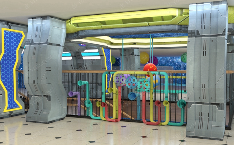 室內兒童淘氣堡樂園機械風格